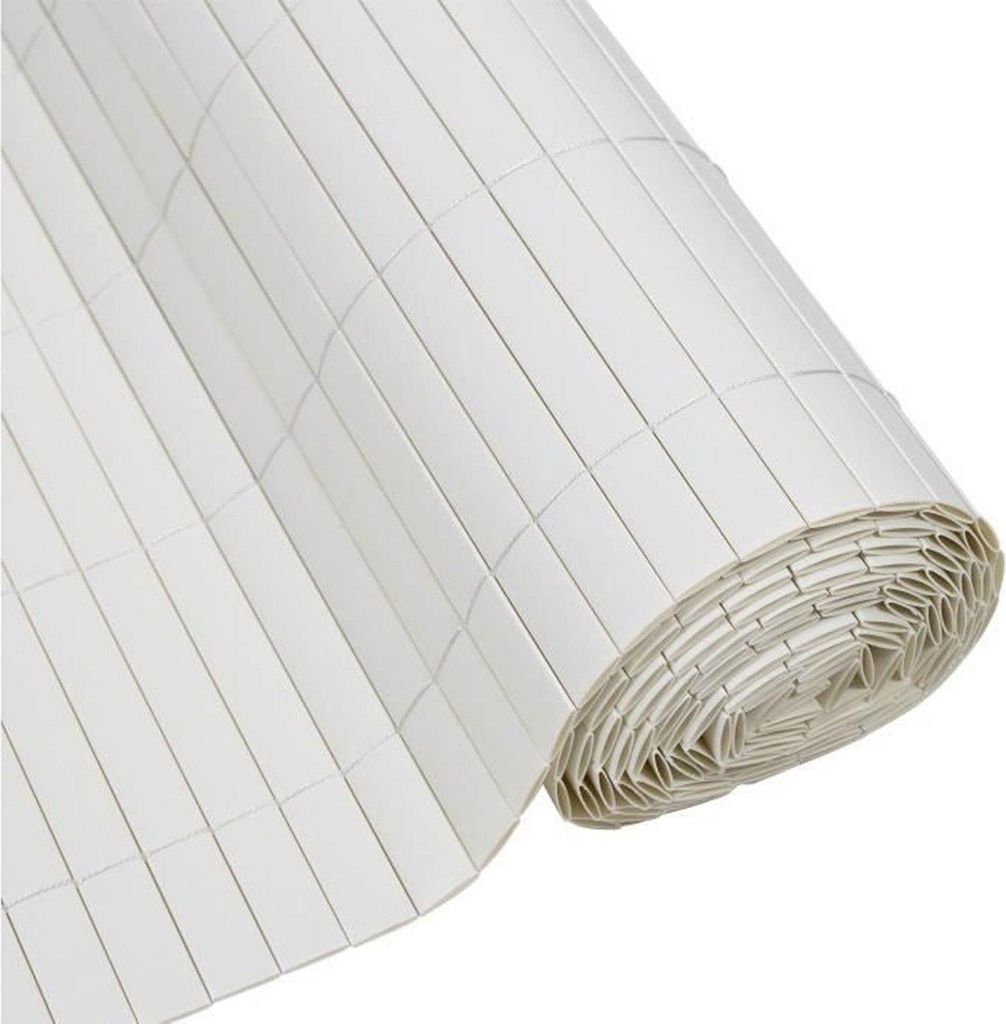 Doppelseitiges PVC-Schilfgewebe 1 x 3 m – 1600 g/m² – Lichtdurchlässigkeit 4/5, UV-beständig – Weiß