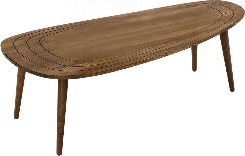Dmora Couchtisch Beid 115x50x38h cm Braun Ovale Form