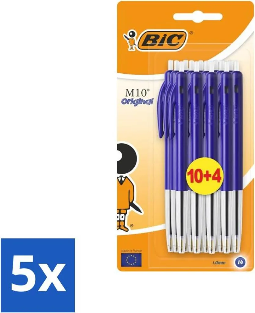 Analisi BIC M10 Original Blu - Pack 14 Penne Retrattili Punta 1.0mm