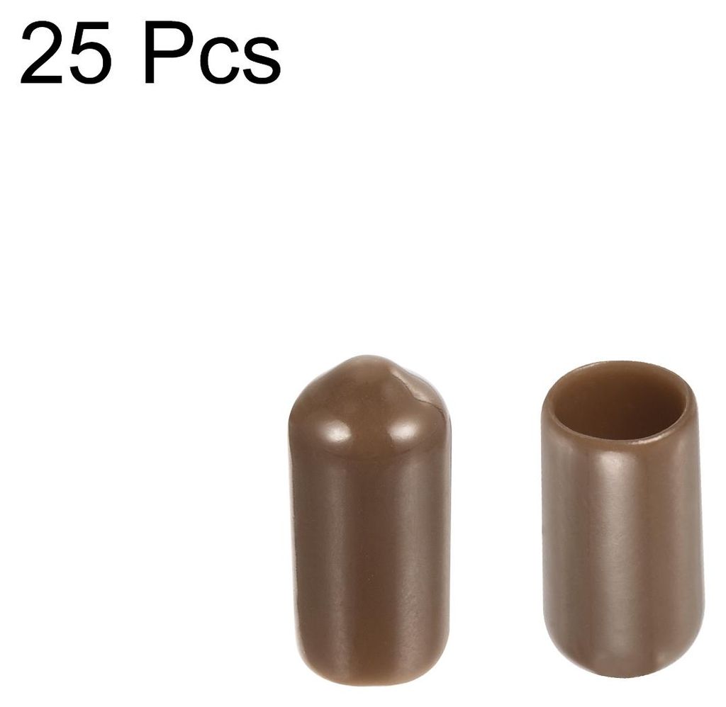 25 Stš¹ck Gummi-Endkappen 7mm ID Gummikappen, Runde Schutzkappen PVC Stopfen Abdeckkappen Lochstopfen Gleiter fš¹r Schrauben Gewindebolzen Drah...