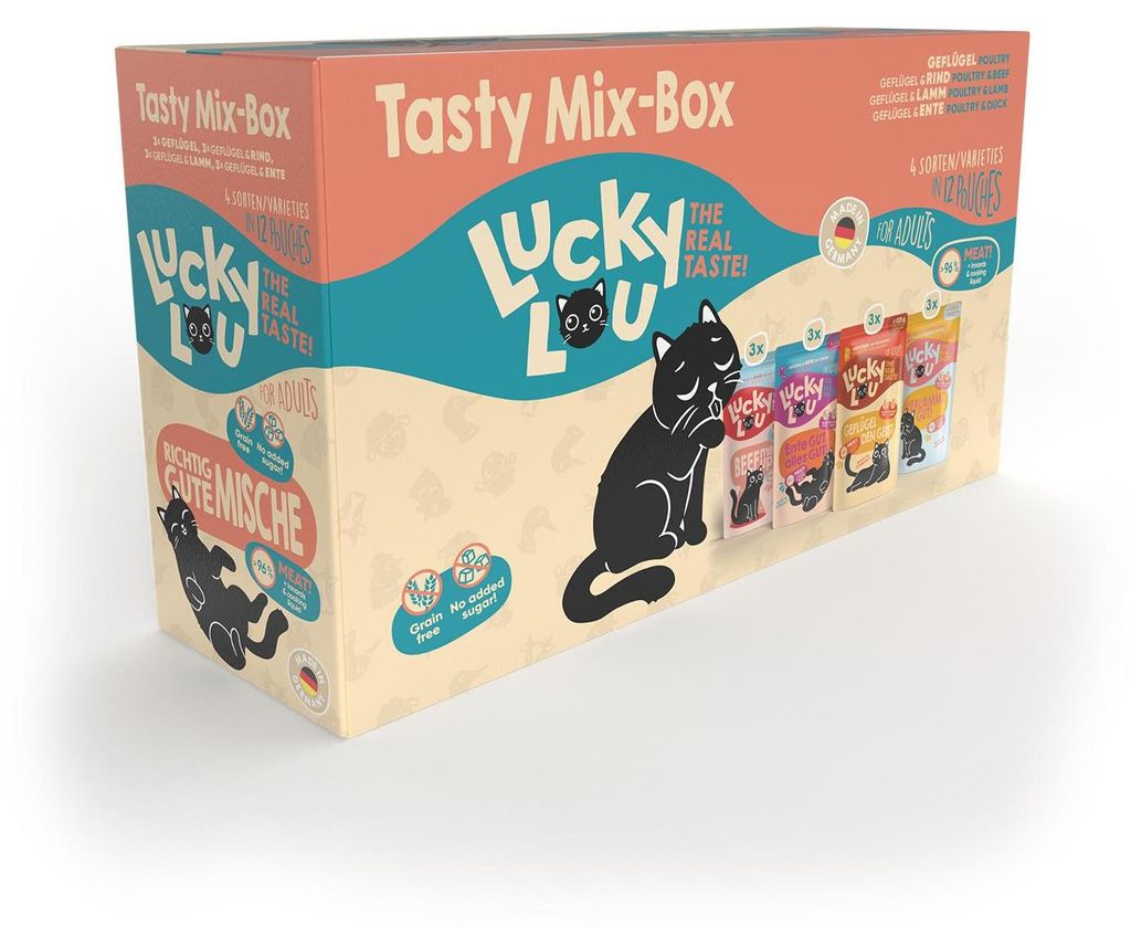 Lucky Lou Lifestage Adult Tasty-Mix, Alle, Rind, Ente, Produktbild 