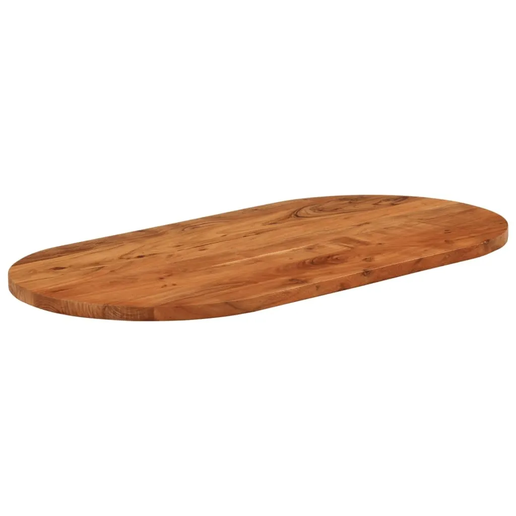 SYFAX™ Piano Tavolo 120x60x2,5 cm Ovale in Legno Massello di Acacia
