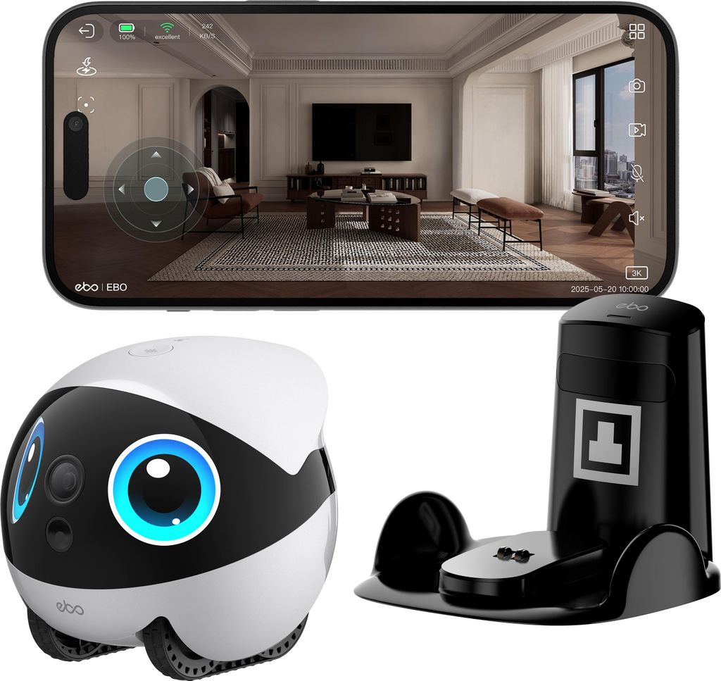 Enabot EBO Air 2 Plus Haustier- roboter 3K Kamera weiß