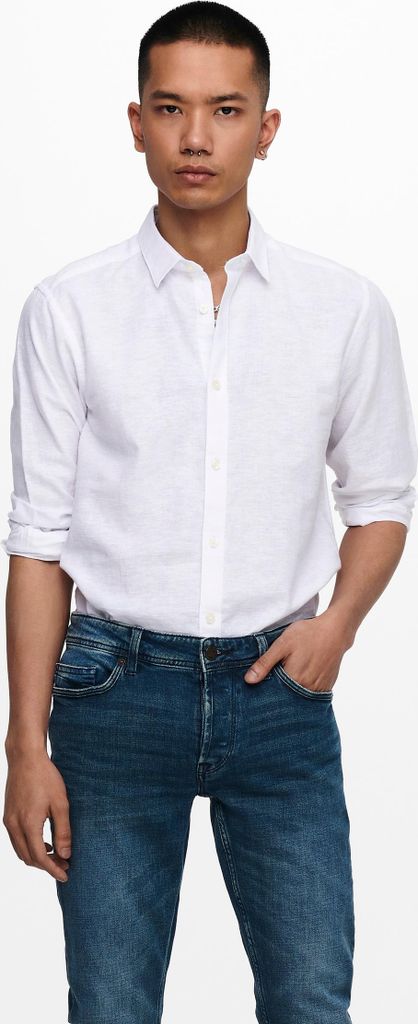 Only & Sons Shirt 22012321-WHITE in White color size large