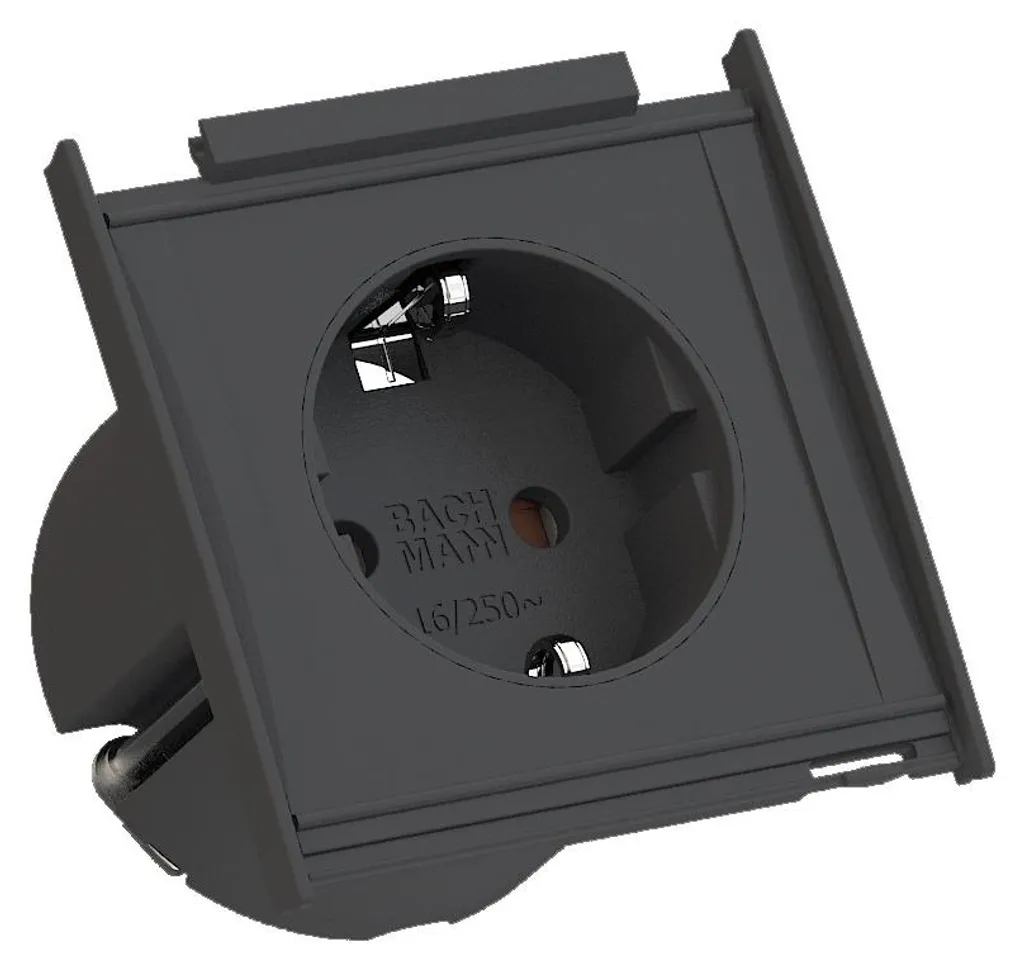 Gagnez de l'espace avec la Prise Encastrable Bachmann KAPSA XXS Noir