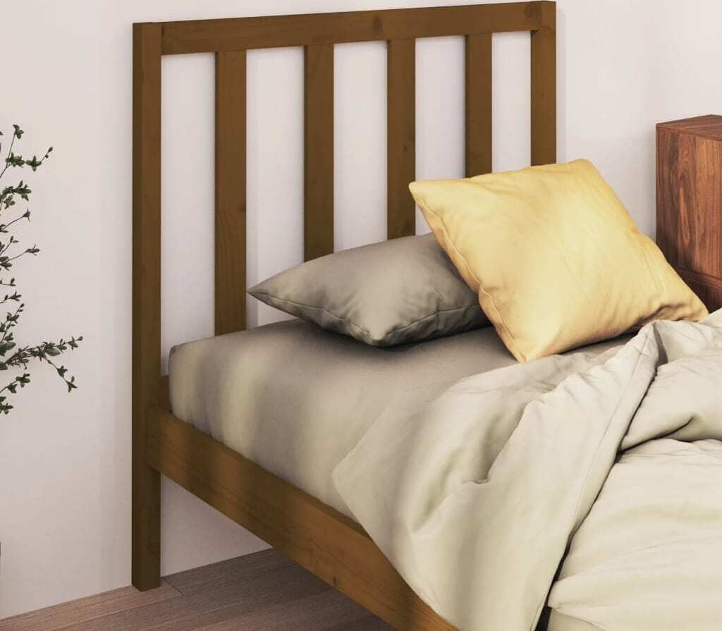 The Living Store Kopfteil Honigbraun 96x4x100 cm Massivholz Kiefer