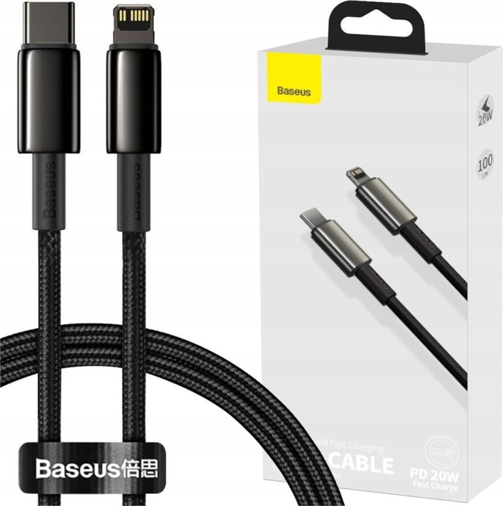 Câble Usb-C Do Lightning Baseus Tungsten Gold, 20W, 5A, Pd, Image du produit 