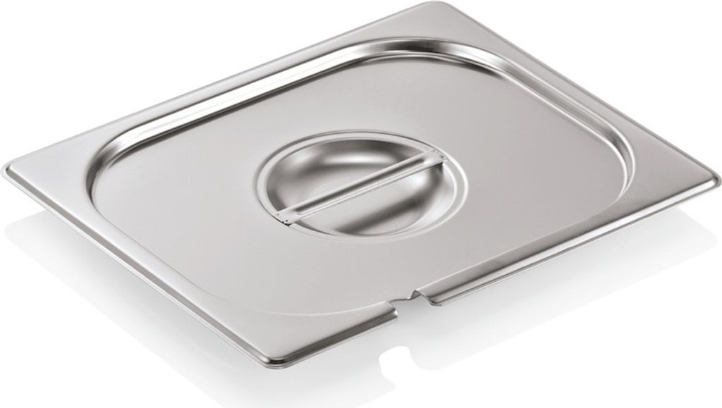 10x WAS Germany GN Deckel mit Löffelaussparung 1/2 Chromnickelstahl 18/8, Edelstahl