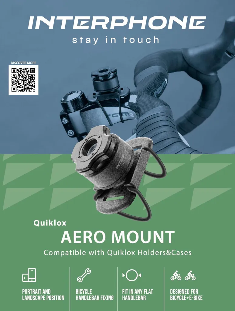 Support vélo Interphone Quiklox avec système de fixation rapide 360°