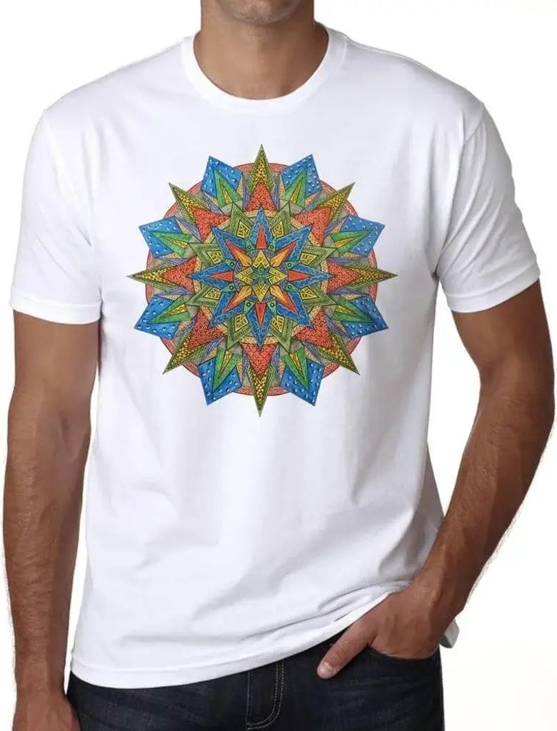 Herren Grafik T-Shirt Mandala spirituelle Meditation 8 – Mandala Spiritual Meditation 8 – Öko-Verantwortlich Vintage Jahrgang Kurzarm Lustige ...
