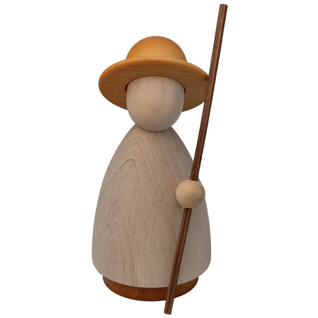 Hennig Krippenfiguren 10 cm, Motiv:Schäfer lasiert