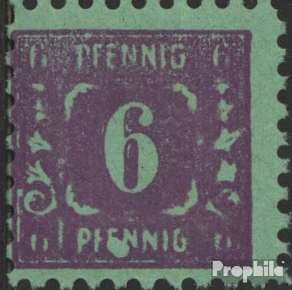 Briefmarken Sowjetische Zone (All.Bes.) 1945 Mi 10x I, weißer Fleck im EN von PFENNIG (Feld 8) postfrisch Mecklenburg 1.Ausgabe