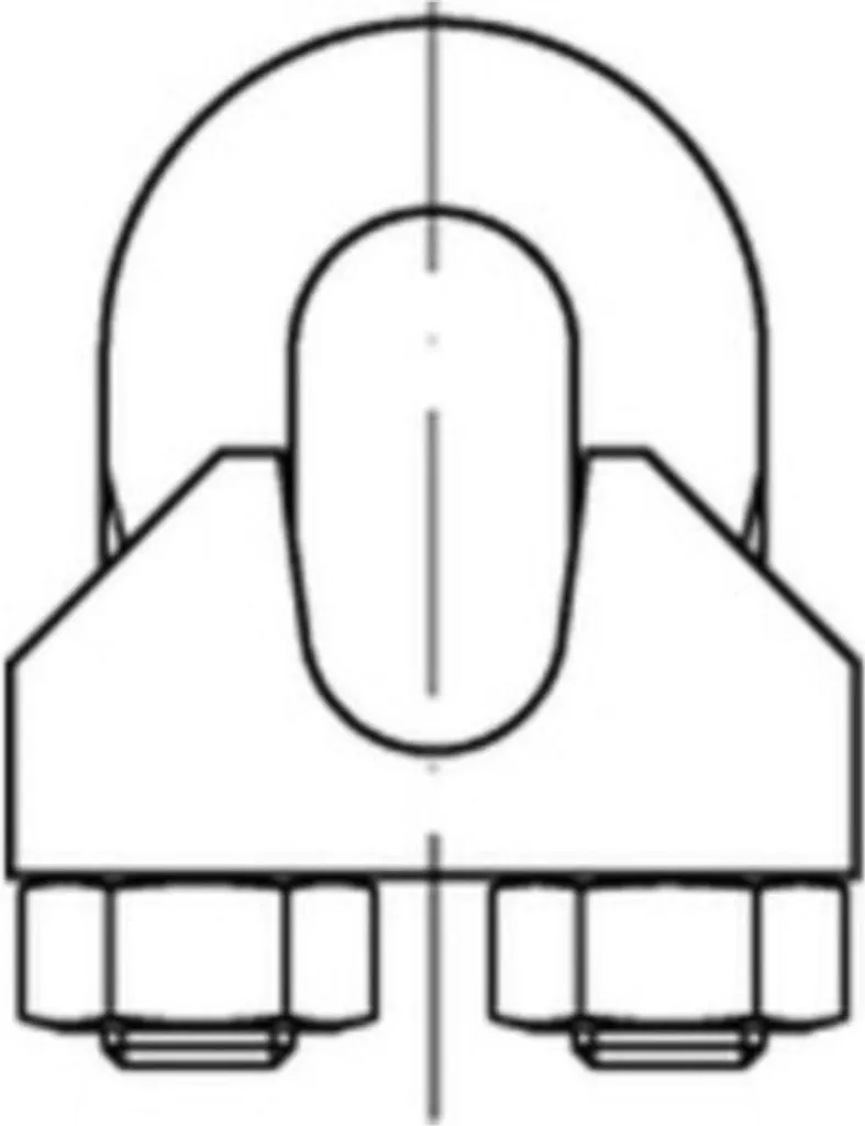 20x Fermacorda DIN 741 11mm M8 Zincati - Morsetti Professionali per Funi