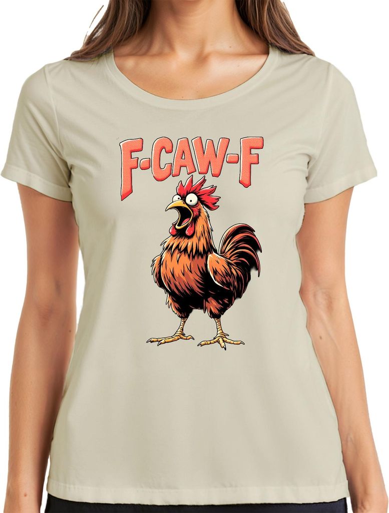 F CAW-F Vtipný kohout kreslený farma dárkové Vintage humor Obrázek produktu 
