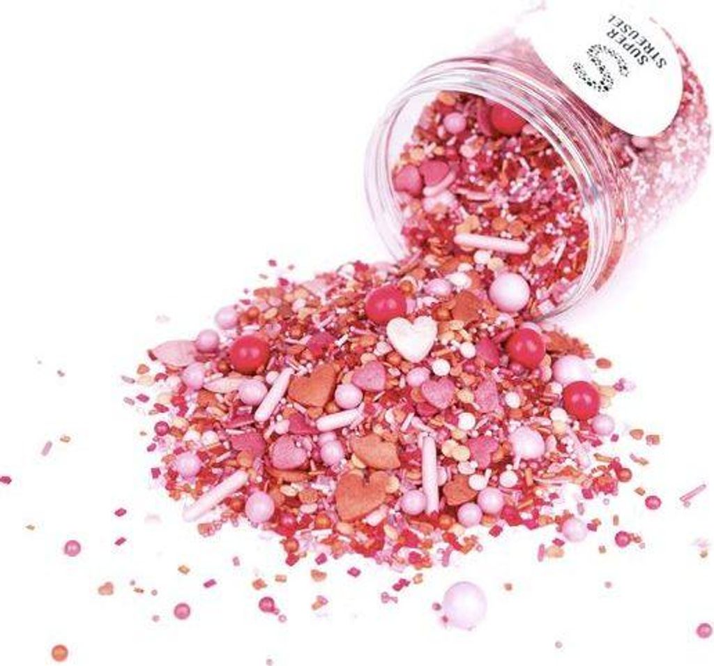 Zuckerdekor 90g rot-pink Valentinstag