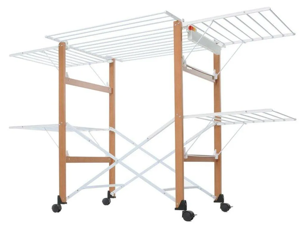 Séchoir Gulliver Evo Foppapedretti pliable avec 27m d'étendage bois