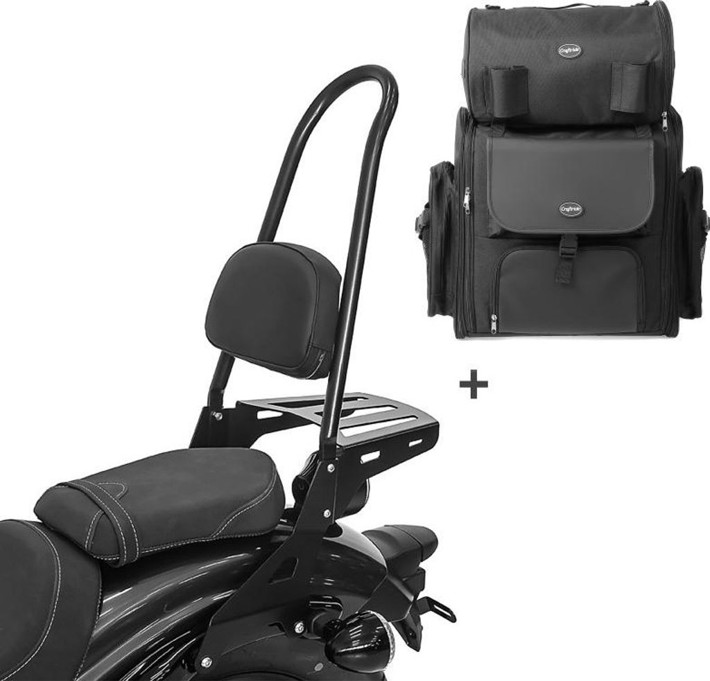Sissybar CSXL + Hecktasche für Yamaha XV 950/ R 14-20 mit Gepäckträger