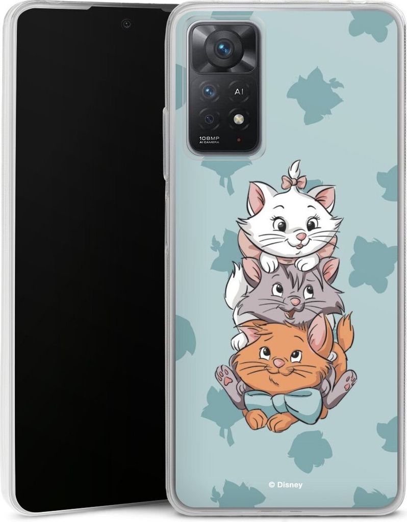 DeinDesign Slim Hülle für Xiaomi Redmi Note 11 Pro 4G Silikon Case Ultra Dünn Handyhülle Aristocats Disney Katze