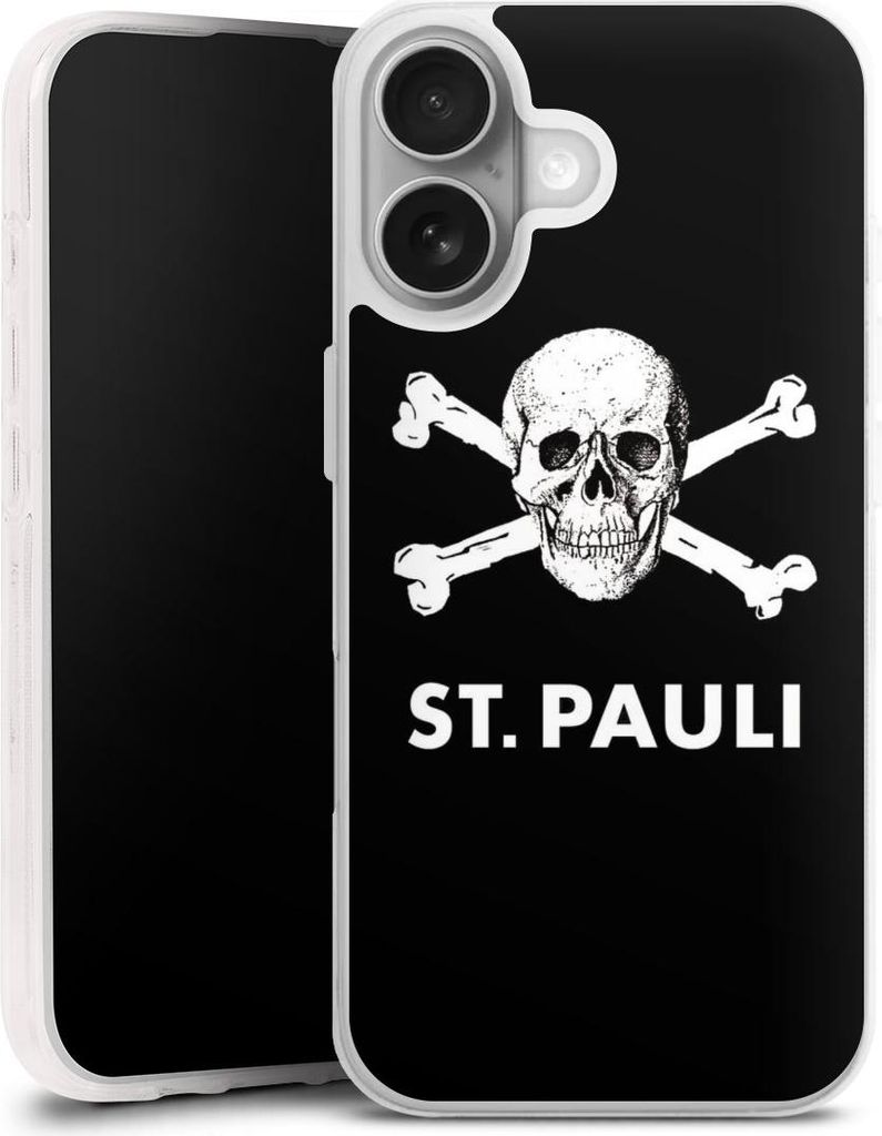 DeinDesign Handyhülle für Apple iPhone 17 Silikon Hülle Case Smartphone Schutzhülle FC St. Pauli Offizielles Lizenzprodukt Totenkopf