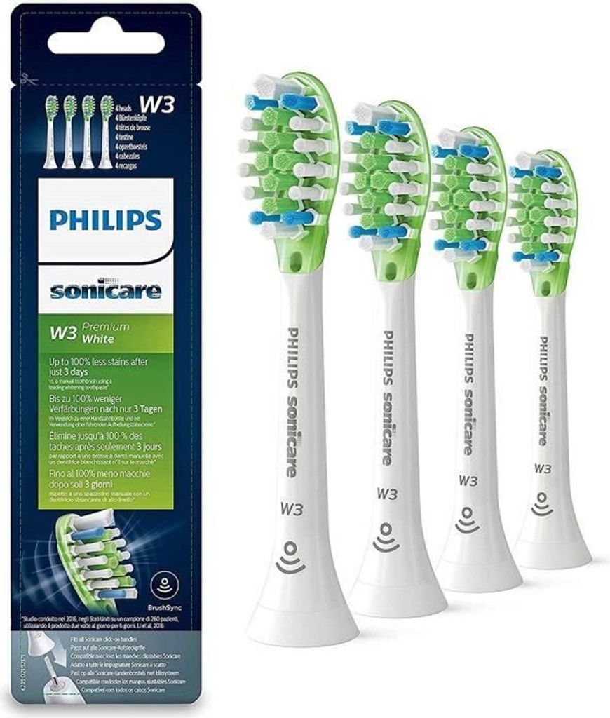 Philips, Ersatz-Zahnbürstenaufsätze Weiß HX9064/17, 4 Stück
