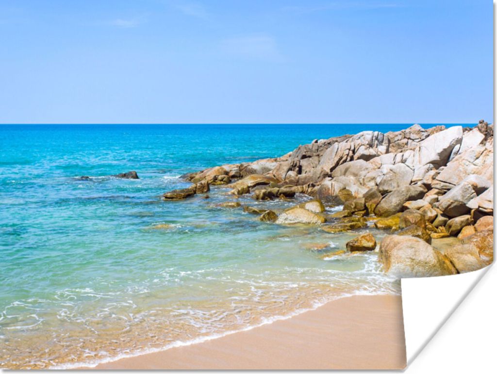 MuchoWow Poster Strand - Meer - Tropisch - Sommer 40x30 cm - Plakate für die Wände - Poster Wohnzimmer
