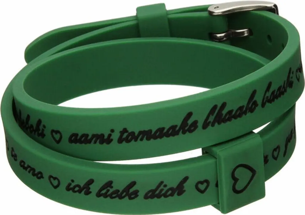 Idea Regalo Bracciale Il Mezzometro I Love You Silver Silicone Donna
