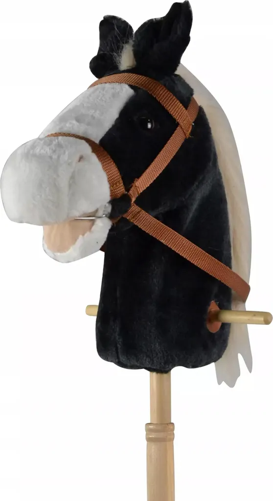Jouet Hobby Horse 95cm Noir pour Entraînement au Saut d'Obstacles 8316