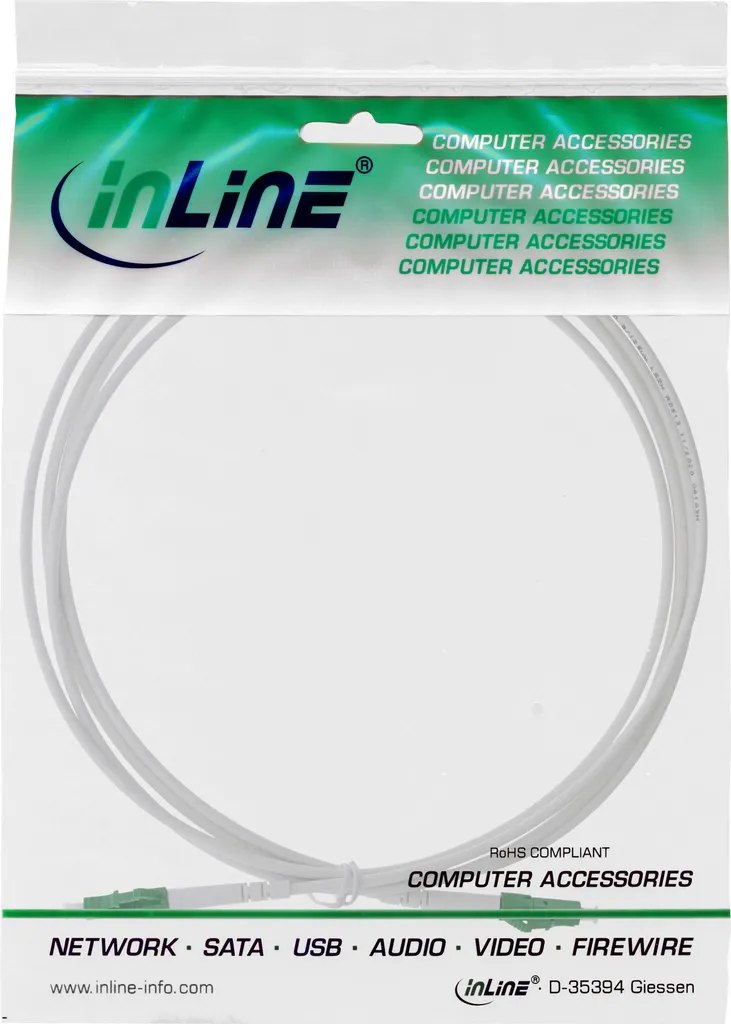 InLine 88203 Simplex FTTH Patch Cord 3m LC/APC OS2 9/125 Armoured - 4