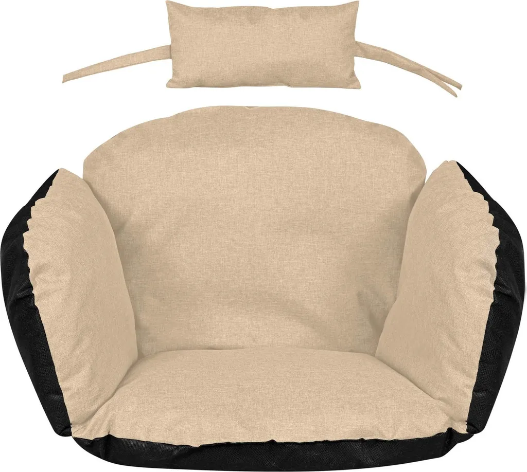 Coussin de Jardin pour Fauteuil Suspendu Nid de Cigogne Beige 112cm