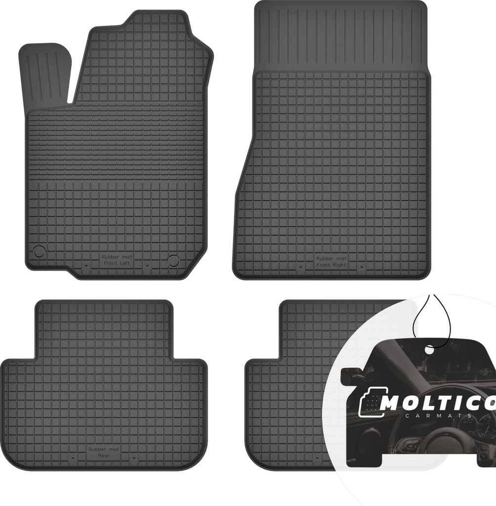 Gummimatten mit Rand Auto Fußmatten Gummi Automatten Passgenau 4-teilig Set - passend für Renault Scenic I 1996-2003