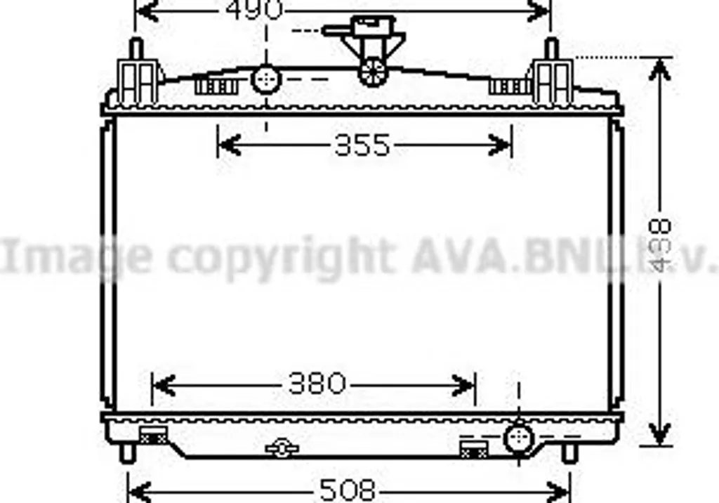 Radiateur AVA MZ2213 pour Mazda 2 : refroidissement moteur efficace