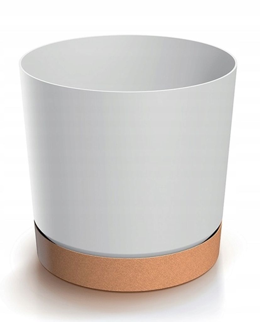 Kunststofftopf 11Cm Weiss Mit Stand 1,2L Tubo Polnisches Produktbild 