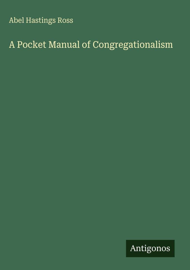Ein Taschenhandbuch des Kongregationalismus