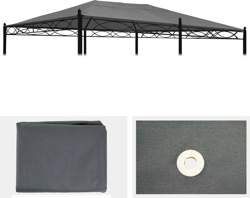 Telo Superiore Pergola Cadice 5x3m Grigio | Ombra e Relax