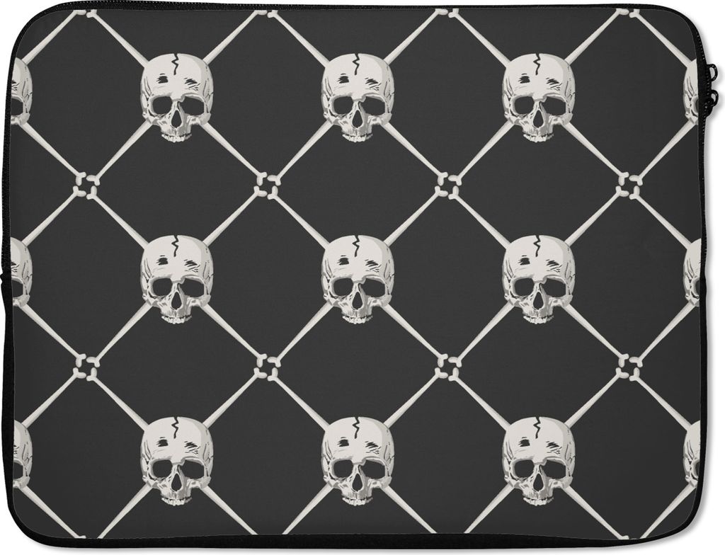 MuchoWow Laptop Hülle 15 Zoll Muster - Schädel - Knochen - Piraten - Jungen - Kinder - Kleiner Junge Laptoptasche - Laptoptasche - Sleeve - Run...