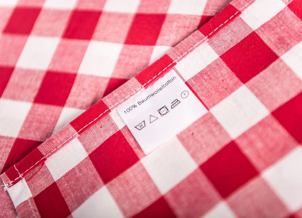 Züchen Tischwäsche 20 mm Karo Baumwolle karriert Landhaus 40 x 40 - rot