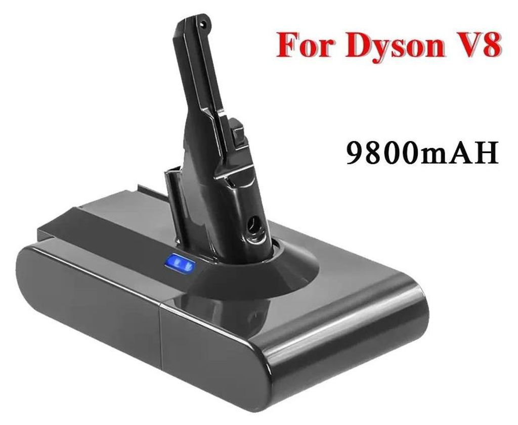 Akku für Dyson V8 Staubsauger - Ersatzakku 21,6V - Li-Ion - 9800mAh Hochkapazität - kompatibel mit Absolute/Animal/SV10