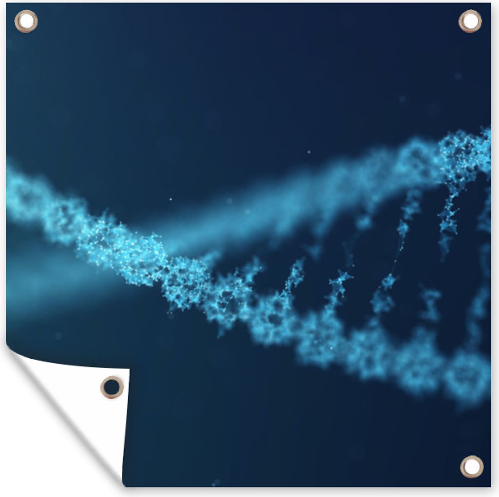 MuchoWow 50x50 cm Outdoor-Poster Gartendeko Sichtschutz Garten Poster für den Garten Mikrobild der DNA