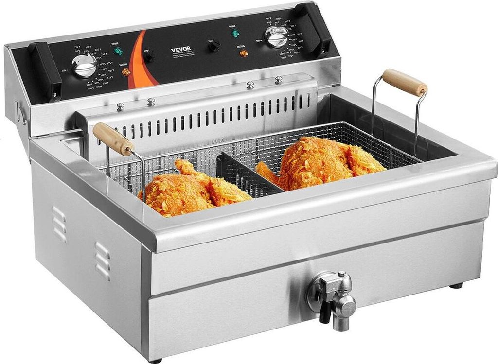 Commercial Electric Deep Fryer Countertop Deep Fryer 3000W 30.6Qt / 29L
