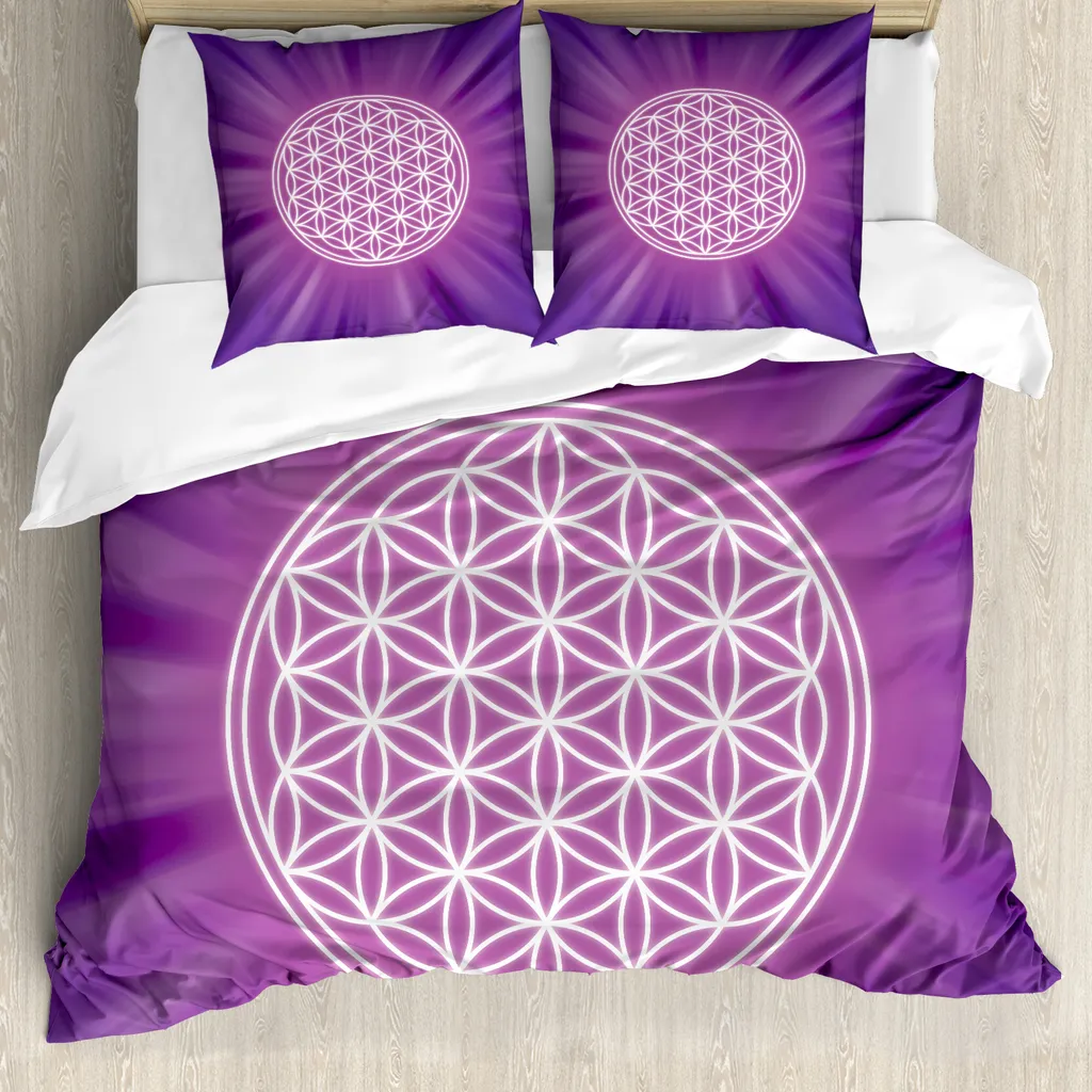 Copripiumino ABAKUHAUS 200x200 Antiacaro Fucsia e Lilla per Allergici