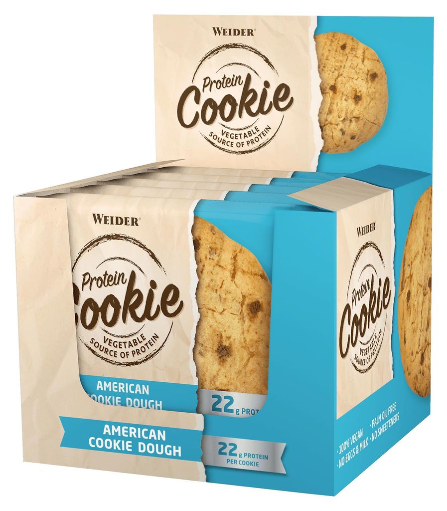 Weider Protein Cookie - 12 tyčiniek 90 g American Cookie Obrázok produktu 