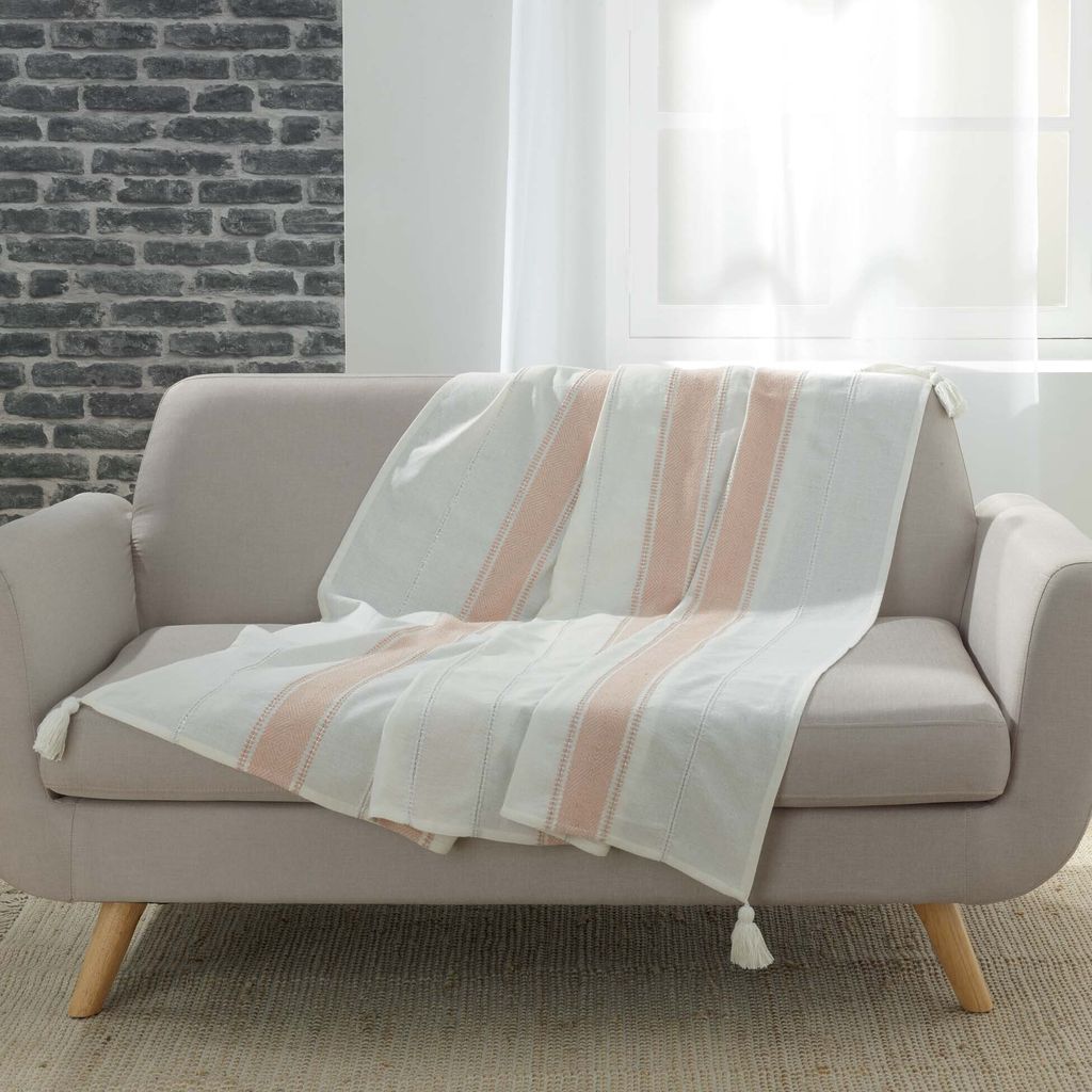 Baumwolle Wohndecke 125x150 Tagesdecke Kuscheldecke Sofa Produktbild 