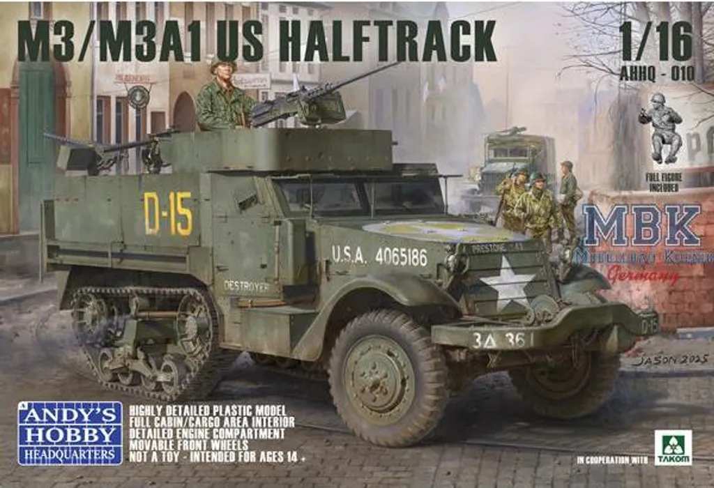 Kit M3 M3A1 Halftrack 1/16 Haute Qualité : Montage Facile et Précis