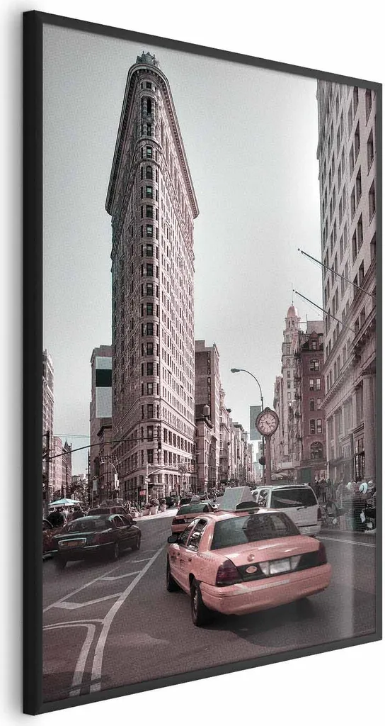 Poster sul traffico urbano 60x90 cm con cornice nera senza margini