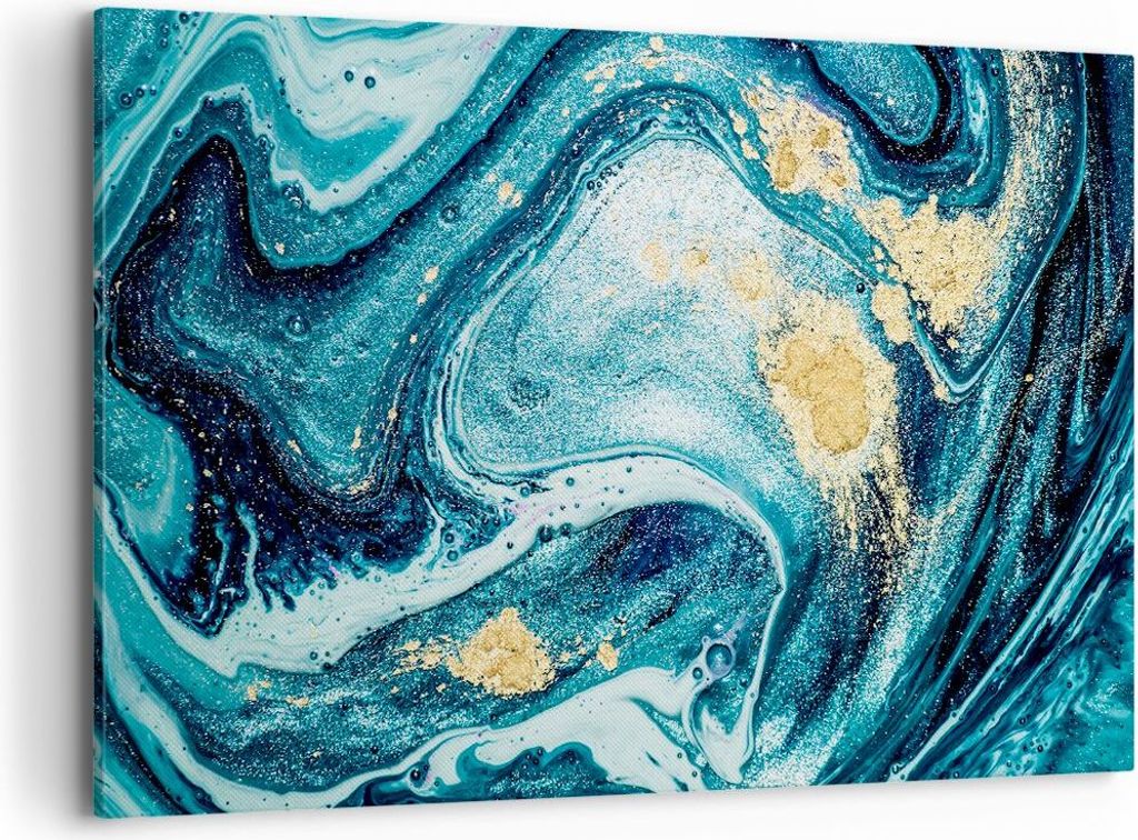 Bild auf Leinwand - Leinwandbild - Abstraktion modern - 120x80cm - Wand Bild - Wanddeko - Leinwanddruck - Bilder - Kunstdruck - Wanddekoration - Le...