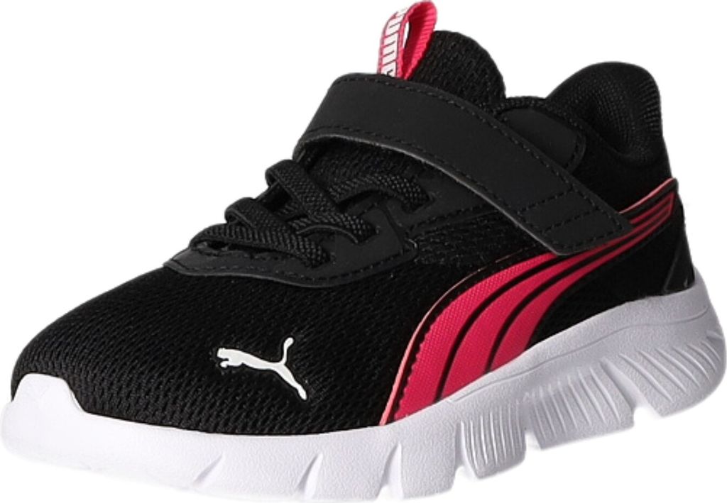 Puma Kinder-Mädchen-Sneaker-Slipper-Klettschuh FlexFocus Modern AC+Inf Schwarz-Pink-Weiß, Farbe:schwarz, EU Größe:26