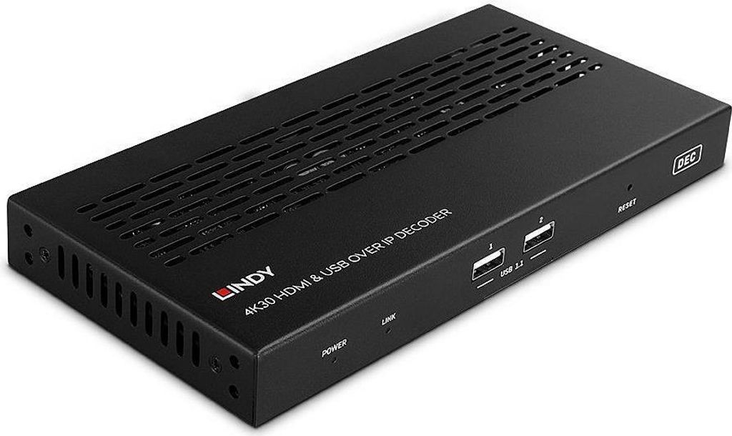 Lindy 4K30 HDMI & USB over IP Decoder Multicast & Videowall