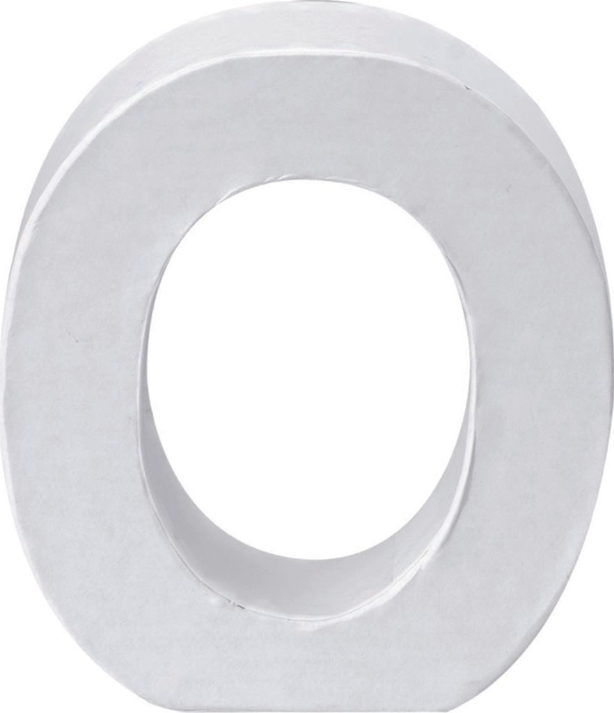 Papp Buchstabe O weiss 10 x 3,5cm Produktbild 