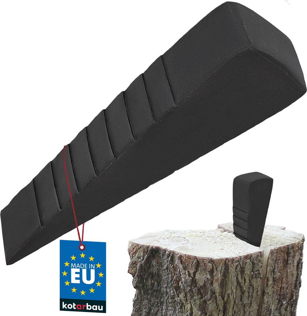 KOTARBAU Geschmiedeter Spaltkeil aus Stahl 300 mm 4.0 kg Keil Spaltgranate Holzspaltkeil Holzspalter Fällkeil Scheitkeil Nachsetzkeil Treibkeil ...