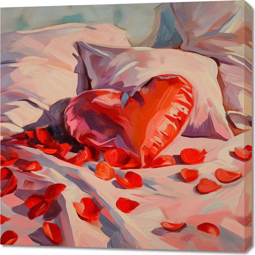 Tableau de Chambre Romantique 90x90 cm - Image Je t'aime aussi Chic